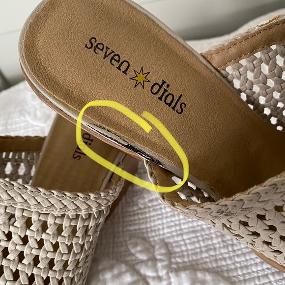 Tan cream slip on mule heel weave - Picture 8 of 8